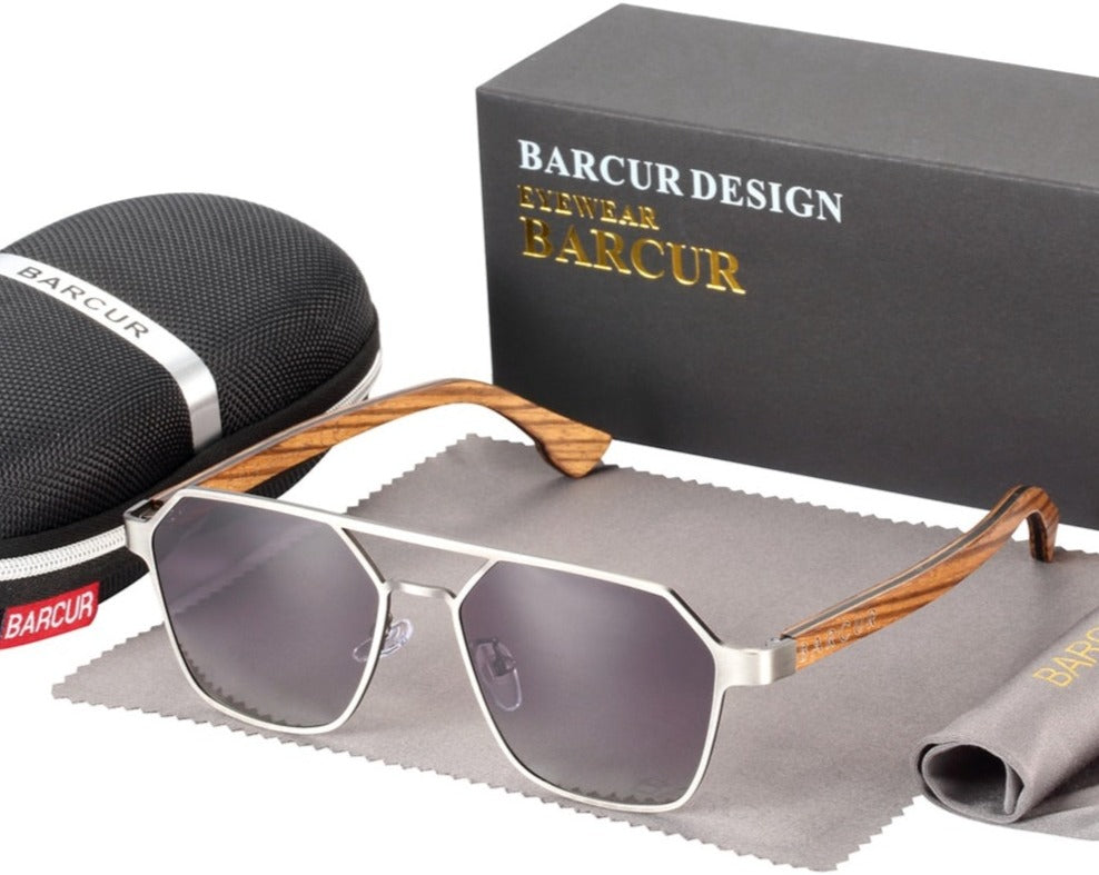 Gray Barcur Zebra Hex sunglasses