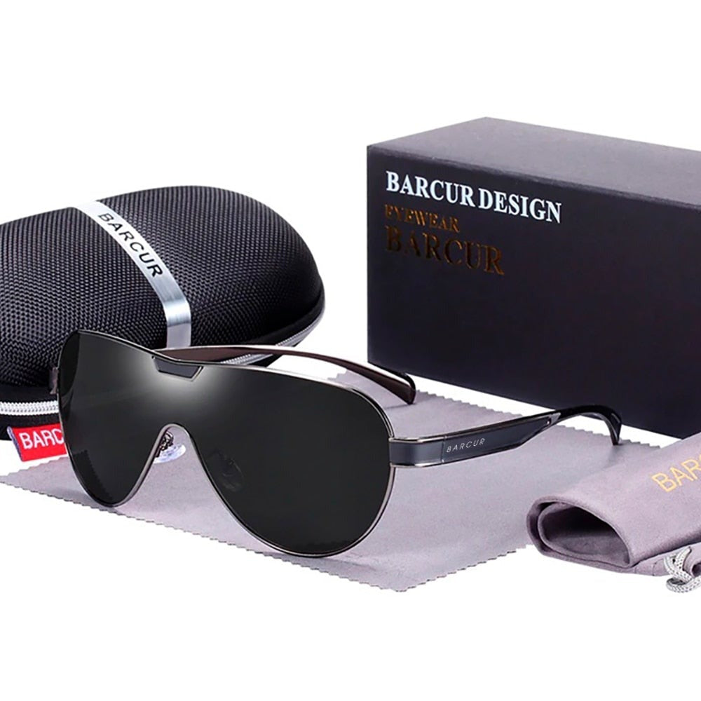 Gun gray colour Barcur Polarised Single-Lens sunglasses