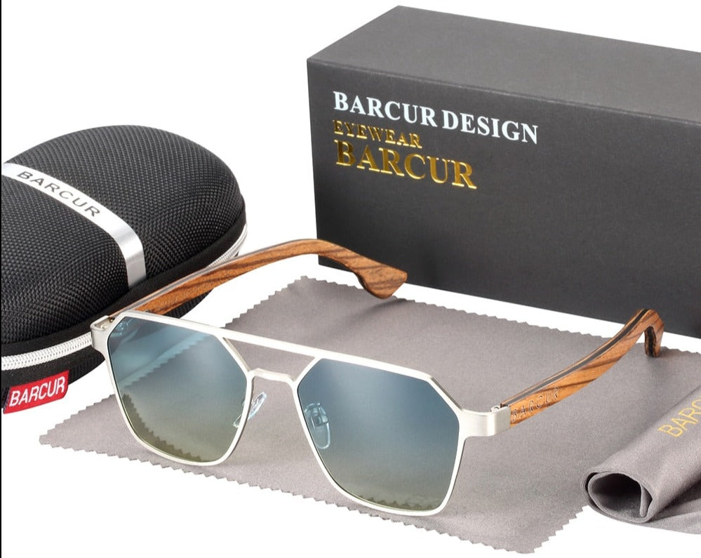 Blue lens Barcur Zebra Hex sunglasses